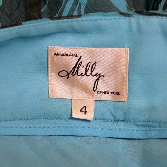 Milly New York Silk Leaves Spaghetti Strap Dress - Picture 6 of 7